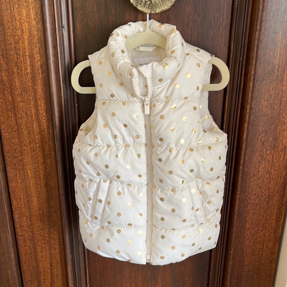 Old Navy Polka Dot Puffer Vest